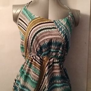 AQUA criss cross back short dress